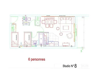 Studio für 6 Personen