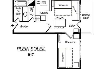 Apartment in Méribel an den Skipisten