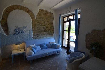 Mountain-view apartment in Pergola with pool