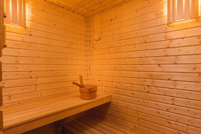 Wellness-Chalet mit Sauna auf dem Sallandse...