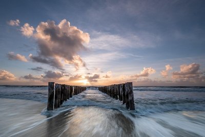 Studio met terras bij strand