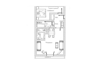 Ferienwohnung mit 2 Schlafzimmer