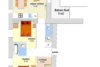 4 Zimmer, 5 Personen, 3*, Südlage