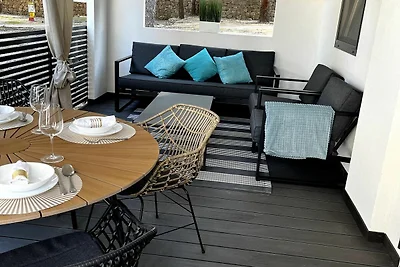 Mobilheim mit privater überdachter Terrasse