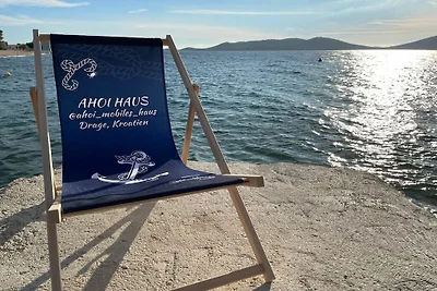 Mobilheim in Drage mit Schwimmbecken