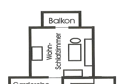 Ferienwohnung mit 1 Schlafzimmer