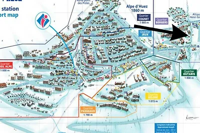 Apartment in Alpe d'Huez mit Skizugang