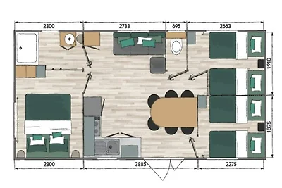 Przyczepa kempingowa nad morzem