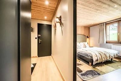 Apartment in Morzine mit Blick auf das Dorf