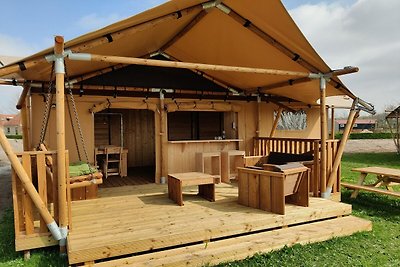 Tenda glamping con aria condizionata e vista ...