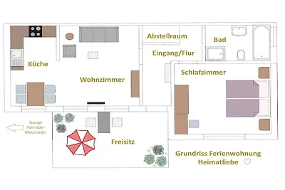 Holiday apartment with 1 bedroom