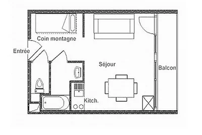 Klassisches Studio · Direkt an der Piste · Ba...