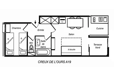 Appartamento a Laitelet con pista sci