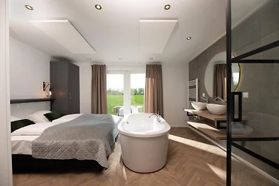 Luxuriöse Panorama-Lodge mit Whirlpool