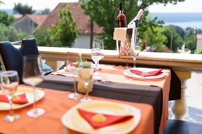 Apartment mit einem Schlafzimmer und Terrasse
