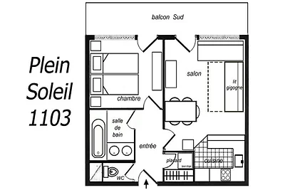 BLICK AUF DIE PISTEN, OBERGESCHOSS - MERIBEL...