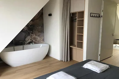 Lodge im 2. Stock mit Blick auf die Dünen.