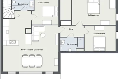Ferienwohnung mit 3 Schlafzimmer