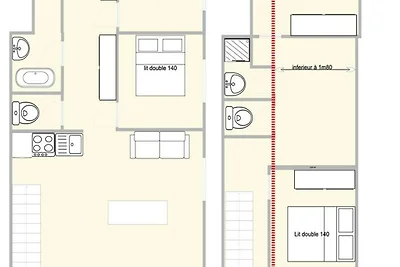 Apartment in Les Saisies mit Bergblick