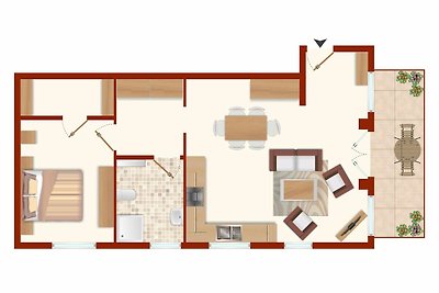 Appartement met uitzicht op de vallei in...