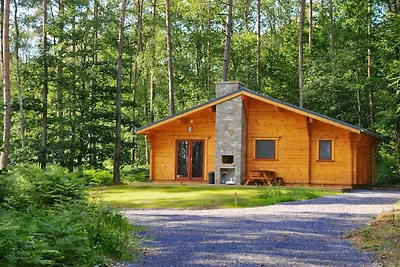 Chalet in legno con stufa a legna