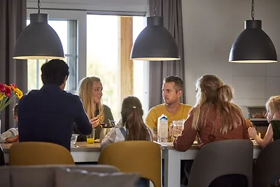 Ferienhaus mit einer überdachten Terrasse