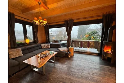 Blockhütte im Harz mit Sauna und Kamin