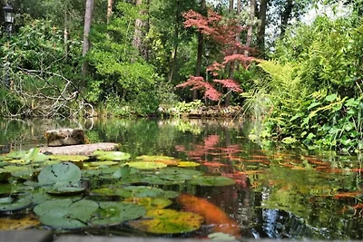 Haus auf Wasser, umgeben von der Natur...