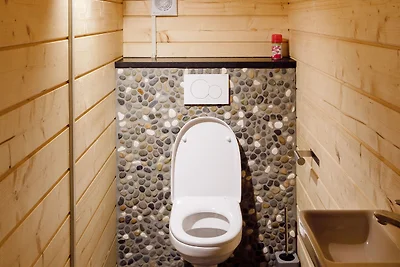 Lodge di legno con terrazza, a Veluwe