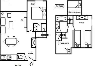 Wohnung in Méribel mit Pistenblick