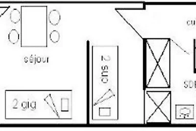 Estudio Cabina 3/4 p - LE FRANCE - PLAGNE...