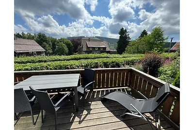 Blockhütte im Harz mit Sauna und Kamin