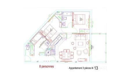 3 Zimmer für 8 Personen