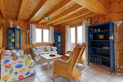 A luxurious 6 person chalet with superb view.