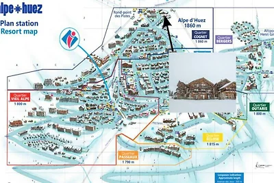 Chalet in Alpe d'Huez mit Spa und Skizugang