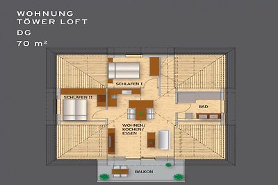 Töwer Loft Comfortabele vakantiewoning