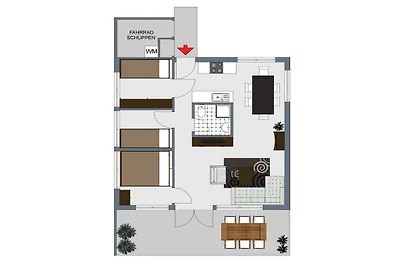 Ferienhaus mit 3 Schlafzimmer