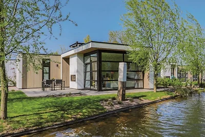 Modern house with decorative fireplace