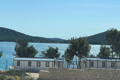 Mobilheim in Drage mit Schwimmbecken