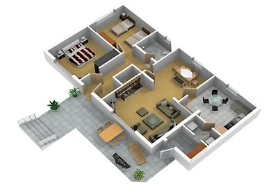 Ferienwohnung mit 2 Schlafzimmer