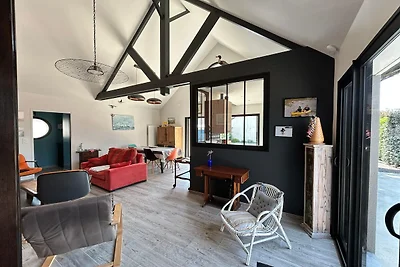 Gelijkvloers huis 200 m van het strand