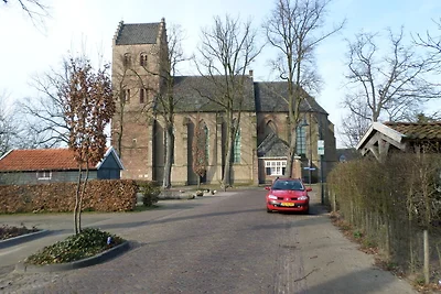 Strohgedeckte Scheune mit schöner Aussicht