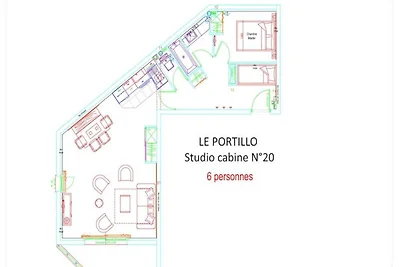 Studio für 6 Personen