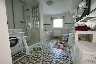 Rietgedekt huis vlakbij de Elbe