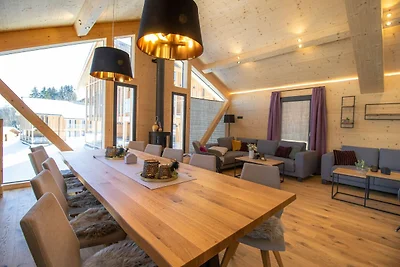 Chalet met uitzicht op de bergen