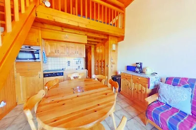 Ferienwohnung in Beaufortain mit Bergblick