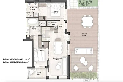 Uitzonderlijk appartement met terras en uitzi...