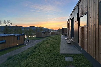 Tiny house met uitzicht op het meer