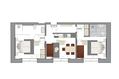 Apartamento con 2 dormitorios