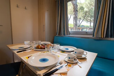 Mobilhome im Ferienpark mit grosser...